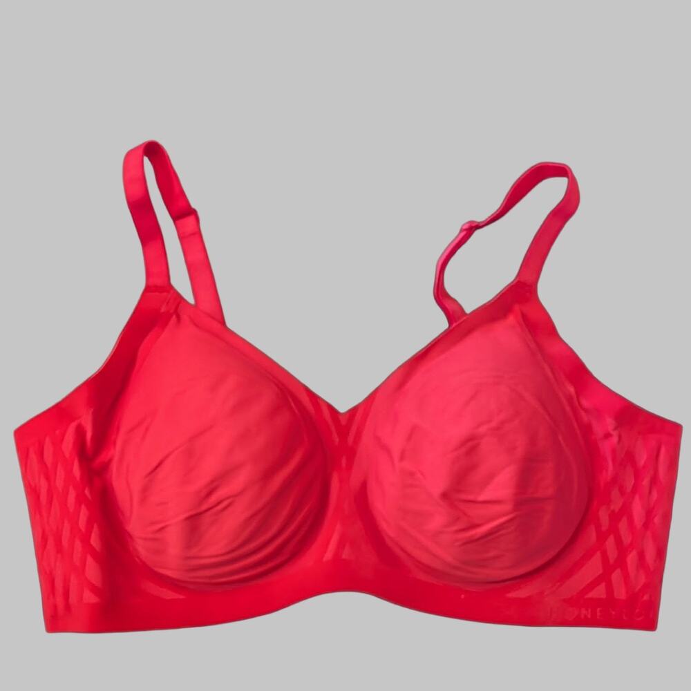 Honeylove Silhouette Bra 1X Pink Wireless Smoothing Sculpting Bra